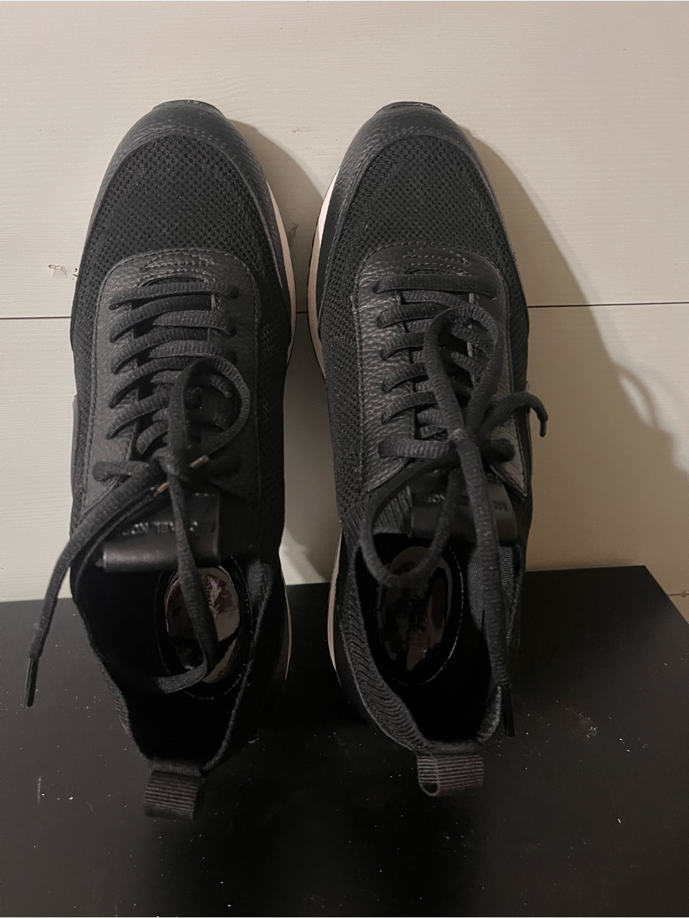 Michael Kors Black Women's Mesh & Leather Sneakers